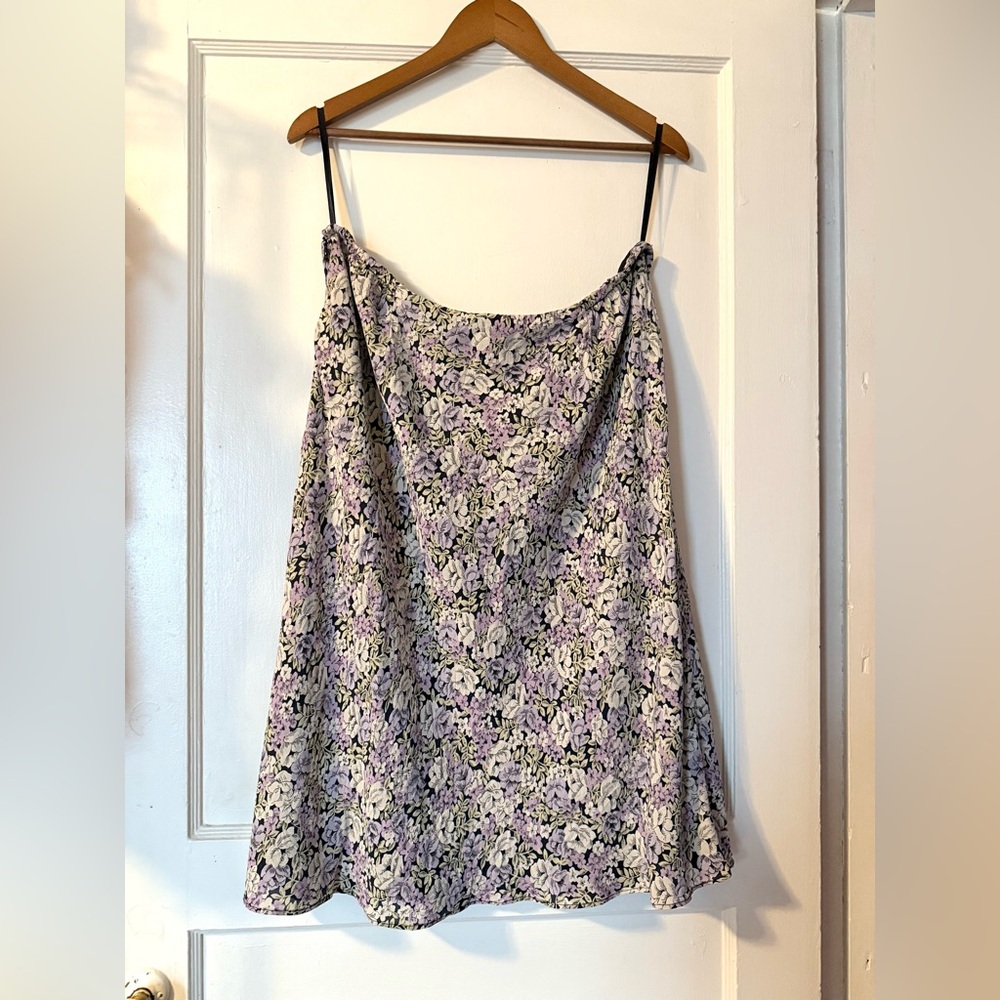 Floral Camisole Skirt - Lavender and White